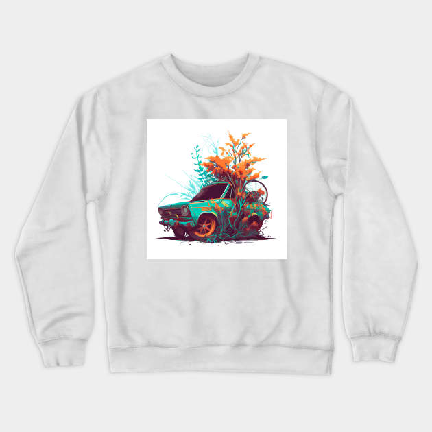 Old abanded car Crewneck Sweatshirt by AriadnaDeRaadt